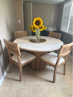 Marble table and chairs