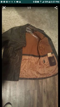 Leather coat from MACYS