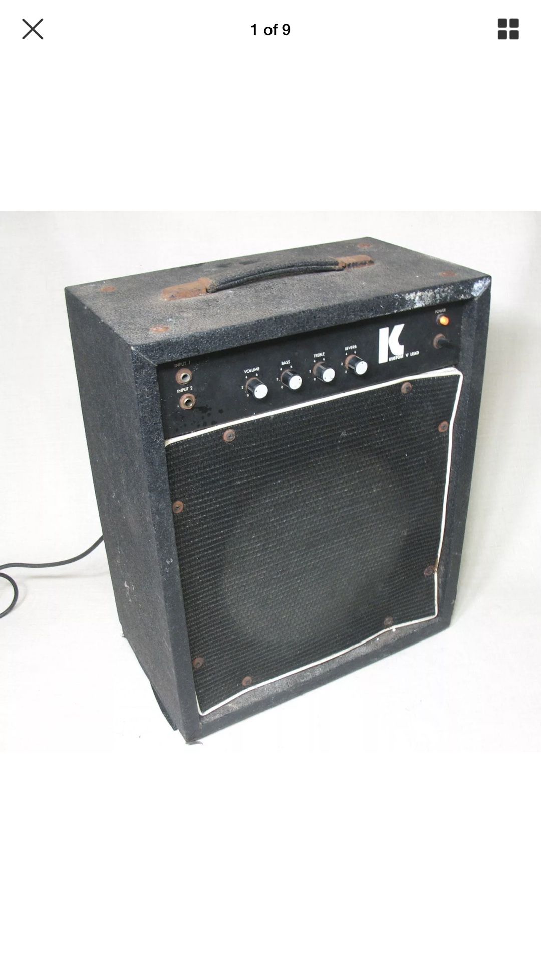 KUSTOM VLEAD VINTAGE GUITAR COMBO REVERBERATION AMPLIFIER PROJECT AS