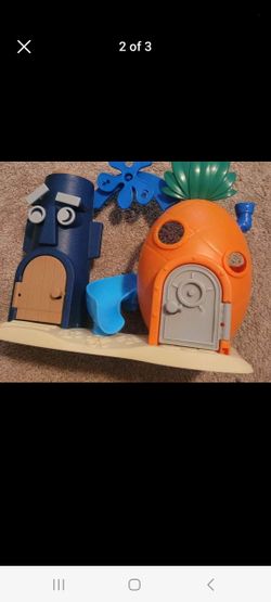 RARE Spongebob Squarepants Pineapple House Bikini Bottom Playset Squidward Imaginext