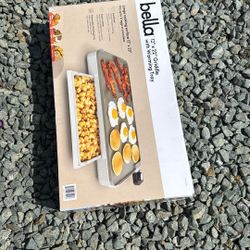 Large Cooking Griddle With Warming Trays Great For Eggs Pancakes And More 