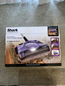 Shark Cordless Floor/Carpet Sweeper Rechargeable Lightweight XL Motorized Brush