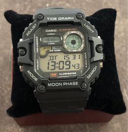 CASIO WS-1700H-1AV Digital Sports Watch – Moon Phase & Tide Graph