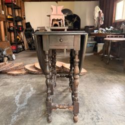 🌿 Vintage Gateleg Table – 1920s–40s Jacobean Revival Style – Solid Wood + Veneer Top