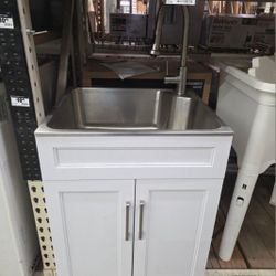 24 in. Drop-In Stainless Steel Laundry Cabinet