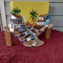 Forever silver Heels size 8 