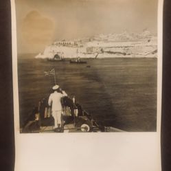 Vintage/Antique WW2 B & W Military Photo With Story On Back 8x10”