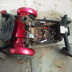 Pair Of 24v Electric Reversible Motors With Chassi & Solid Tires 3.00-4