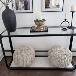 Modern Marble And Medal Console Table -55”