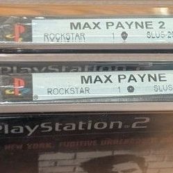 Max Payne 1 & 2 PS2 Brand New Sealed w/ Acrylic Protector Cases