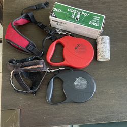 Dog Retractable Leashes Litter Bags Pets 