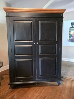 Timeless Black Computer Desk Armoire