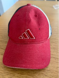 adidas Red/Black/White Baseball Cap Adjustable One Size Men