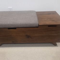 Brown & Gray Storage Bench / Ottoman
