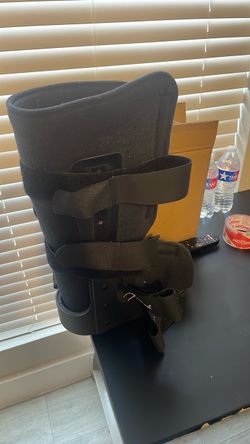 Black Medical Walking Boot Brace