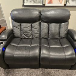 Used Leather Power Recliner Sofa