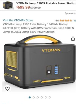 New Back Up Battery 1500 Vtoman , New Sells For $699 Plus Tax