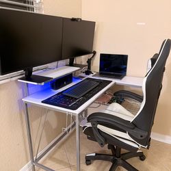 Mesa de computadora blanca