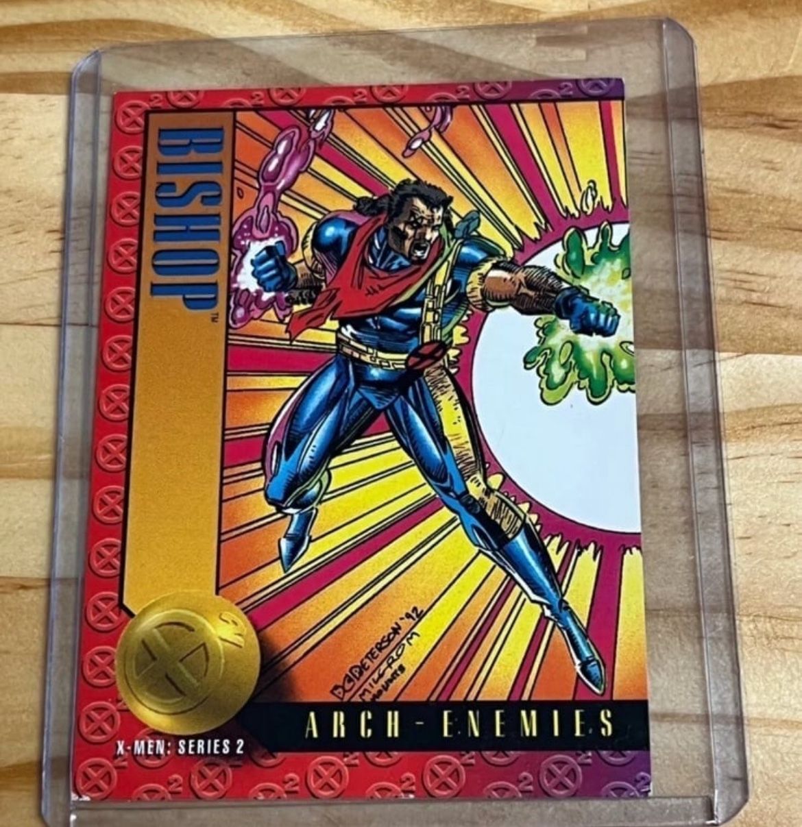 1993 SkyBox X-Men: Series 2 Marvel Comics Xavier's Files #40 Arch-Enemies Bishop