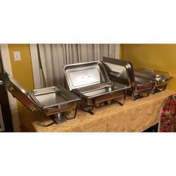 4x- Chafing Dish Buffet Set Metal Handles