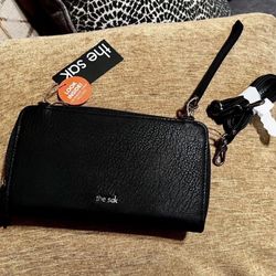 New With Tags THE SAK “IRIS” All-In-One CROSSBODY/WRISTLET/WALLET 