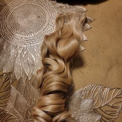 Human Hair Blend Dark Blonde 