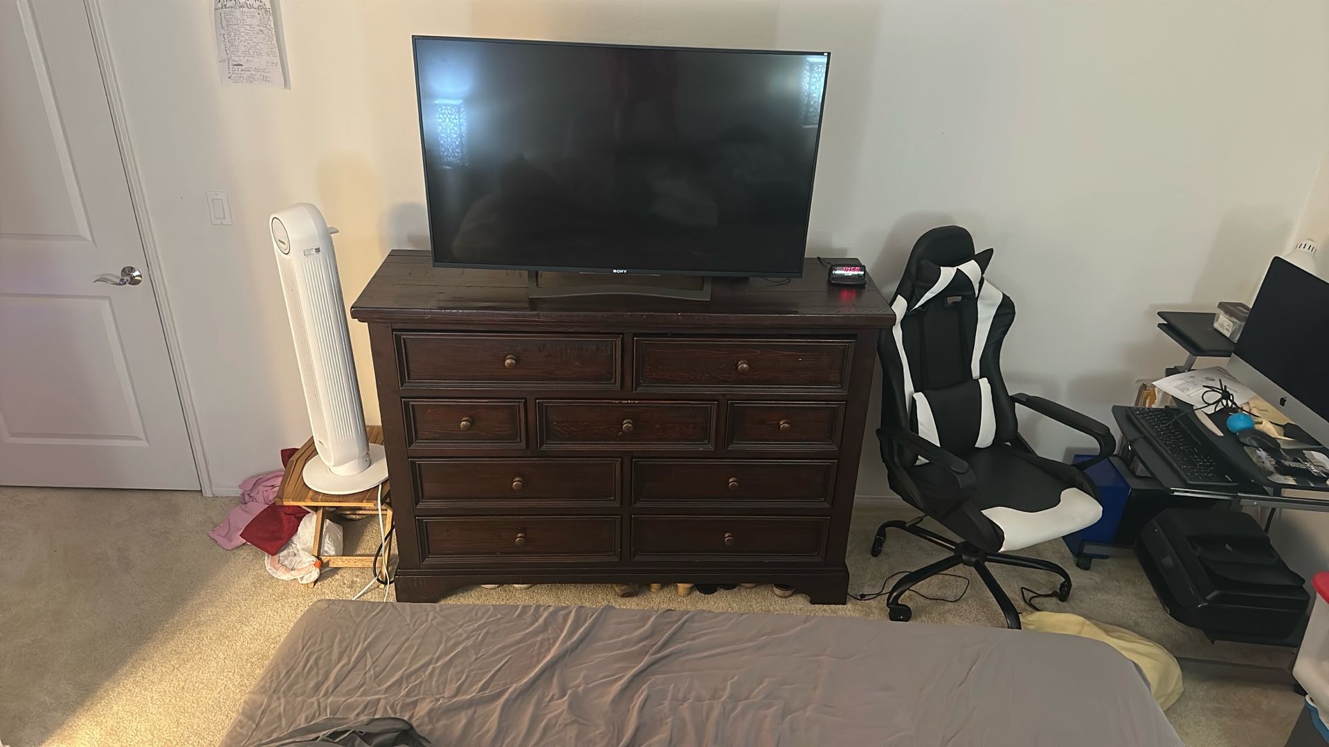 9 drawer dresser all real walnut wood