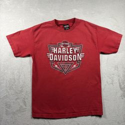 Vintage Harley Davidson Shirt Men’s M Red T Shirt Jamaica Bob Marley Y2K #363