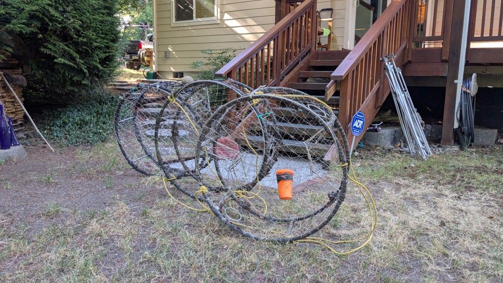(3) Commercial Crab Pots