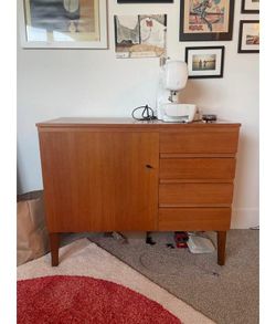 Horn Moebel Vintage MCM Storage Dresser/Sewing Table (solid wood)