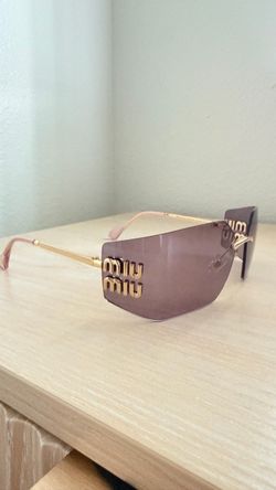 Miu Miu Rimless Shield Sunglasses