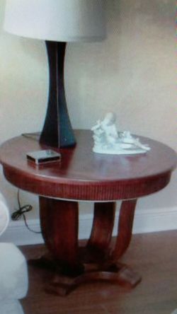 Wood side table