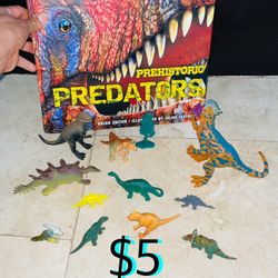 $5 Educational Book and Dinosaurs 🦖🦕 Figures