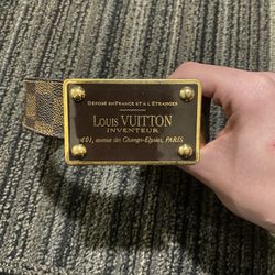 Brown Reversible Louis Vuitton Belt Size 28