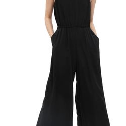 Gap Black Wide-Leg Cami Jumpsuit Sz M