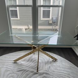 New Gold and Glass Table