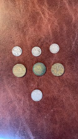 Canada 5 cent nickels (6) & a 10 cent dime - all pre 1944