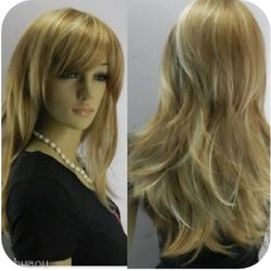 New Strawberry Blonde With Highlights Long Wig