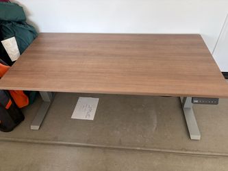 Electric Desk and Free Filing Cabinet