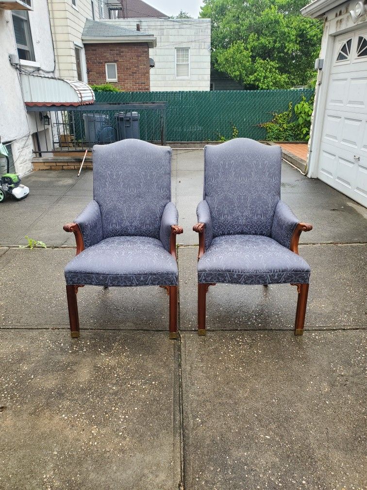 2 Antique Bernhardt Armchairs