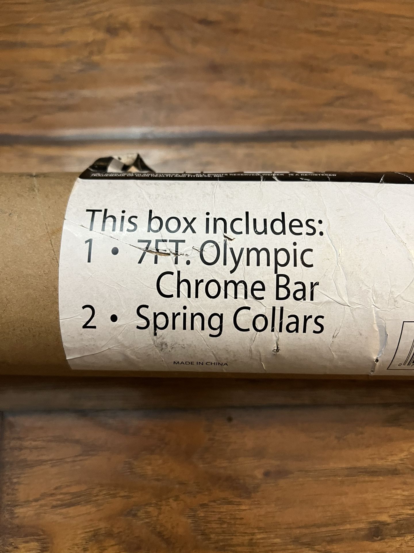 Olympic 7ft Standard Barbell With Clips Brand New