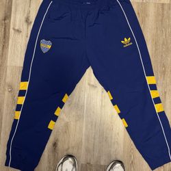 Adidas Boca Jr Soccer Sweatpants Size Xl 