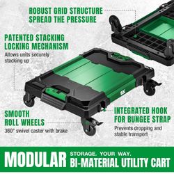SK Utility Cart, Dolly Cart, Rolling Tool Cart, Patented Auto-Lock Mechanism, Holds up to 500 Lbs