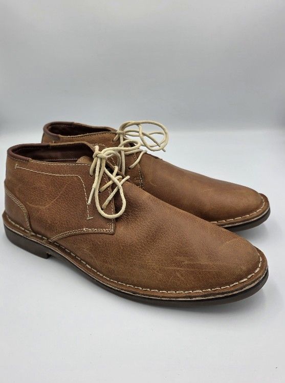 Kenneth Cole Reaction Men's 10.5 M Brown Leather Desert Wind Chukka Ankle Boots