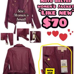 Michael Kors Berry Moto Jacket Like New
