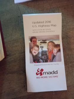 MADD 2016 U.S. Highway Map Brochure
