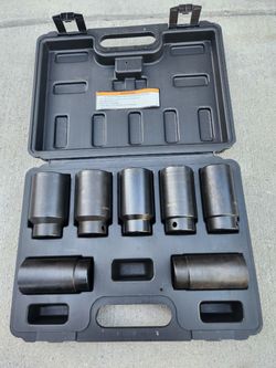 axle lock-nut socket set
Pittsburgh
front wheel drive axle
lock-nut sockets
case: 13x10x3H"
