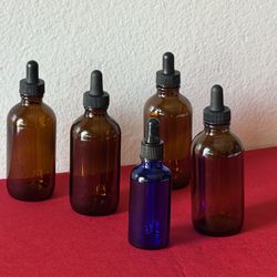 Glass dropper bottles