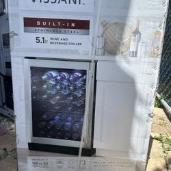 The Vissani 5.1 cu. ft. Beverage and Wine Cooler makes serving your favorite beverages at the ideal temperature easy. The cooler's elegant, sturdy chr
