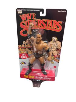 Mattel WWE Superstars The Rock LJN-Style Retro Action Figure